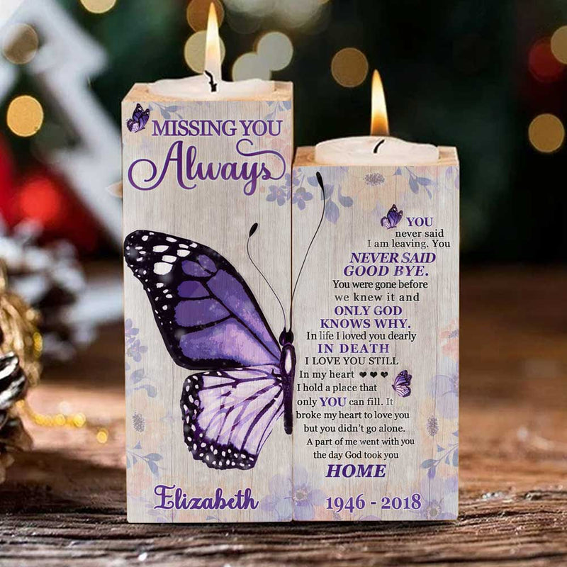 Missing You Always - Personalized Candle Holder