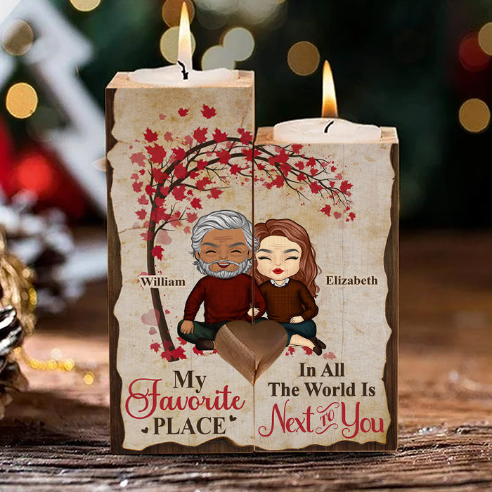 Staying Next To You Is My Favorite Thing - Gift For Couples, Personalized Candle Holder