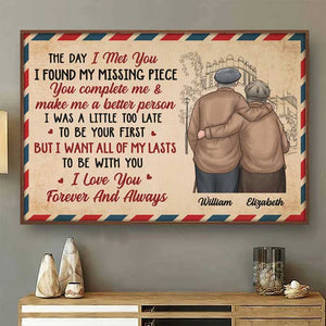 I Want All Of My Lasts To Be With You. I Love You, Forever & Always - Gift For Couples, Personalized Horizontal Poster.