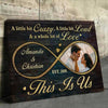 This Is Us - Personalized Horizontal Canvas - Upload Image, Gift For Couples, Husband Wife