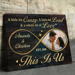 This Is Us - Personalized Horizontal Canvas - Upload Image, Gift For Couples, Husband Wife