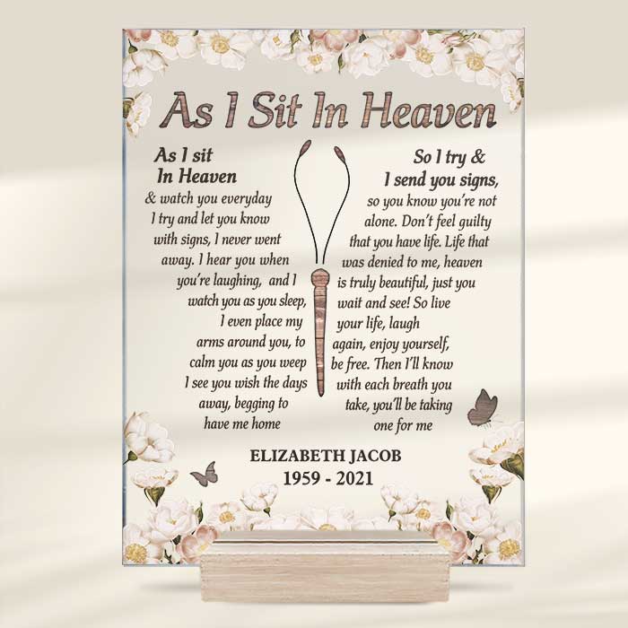 You're Not Alone - Personalized Acrylic Plaque - Memorial Gift, Sympathy Gift