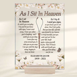 You're Not Alone - Personalized Acrylic Plaque - Memorial Gift, Sympathy Gift