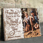 Next To You - Upload Image, Personalized Horizontal Canvas