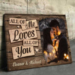 I Deeply Fall In Love With You - Personalized Horizontal Canvas - Upload Image, Gift For Couples, Husband Wife