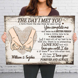 You Complete Me - Personalized Horizontal Canvas.