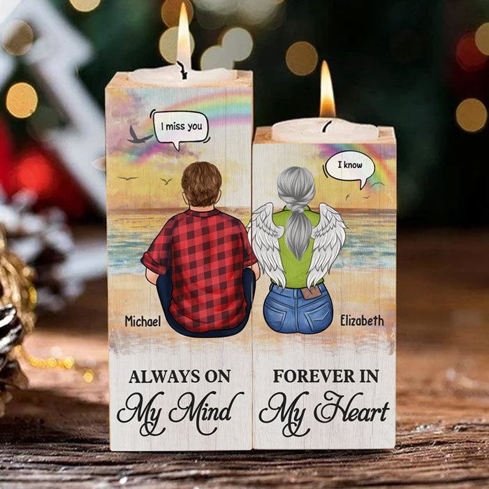 Always On My Mind, Forever In My Heart - Personalized Candle Holder