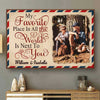 I Love To Stay Next To You - Upload Image, Personalized Horizontal Poster