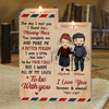 I Love You, Forever And Always - Gift For Couples, Personalized Candle Holder
