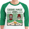 Turning On The Drinking Mode - Gift For Couples, Husband Wife, Personalized St. Patrick's Day Unisex Raglan Shirt