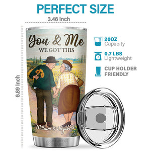 Thanks For Always Being There For Me - Personalized Tumbler - To My Wife, Gift For Wife, Anniversary, Engagement, Wedding, Marriage Gift