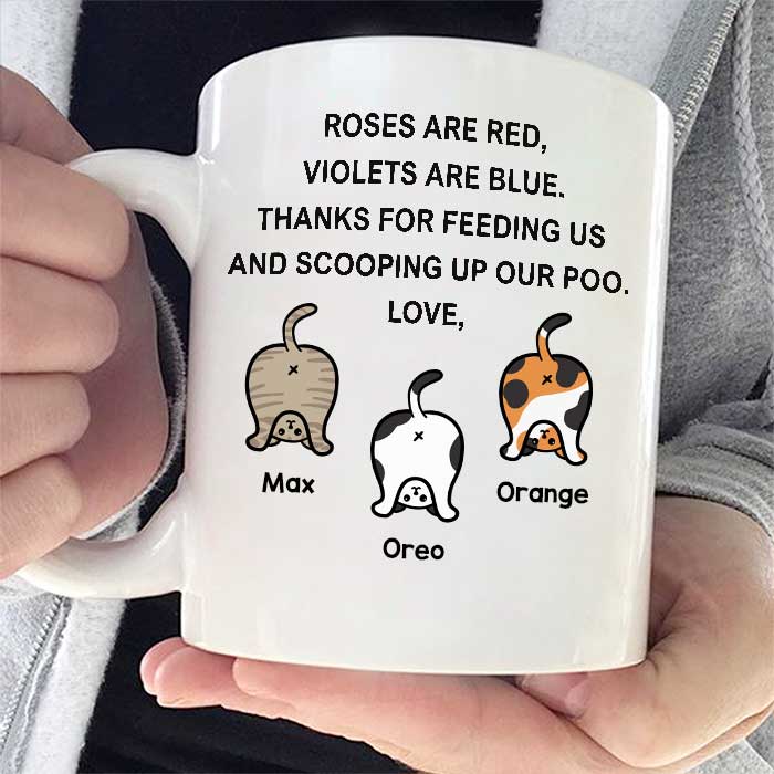 Thanks For Scooping Up Our Poo - Funny Personalized Cat Mug