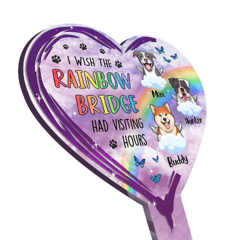 Rainbow Bridge - Dog Memorial - Personalized Garden Stake