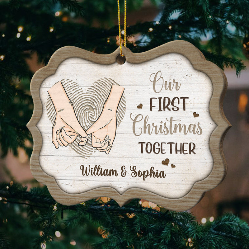 And So Together We Built A Life We Loved - Gift For Couples, Husband Wife, Personalized Custom Benelux Shaped Wood Christmas Ornament