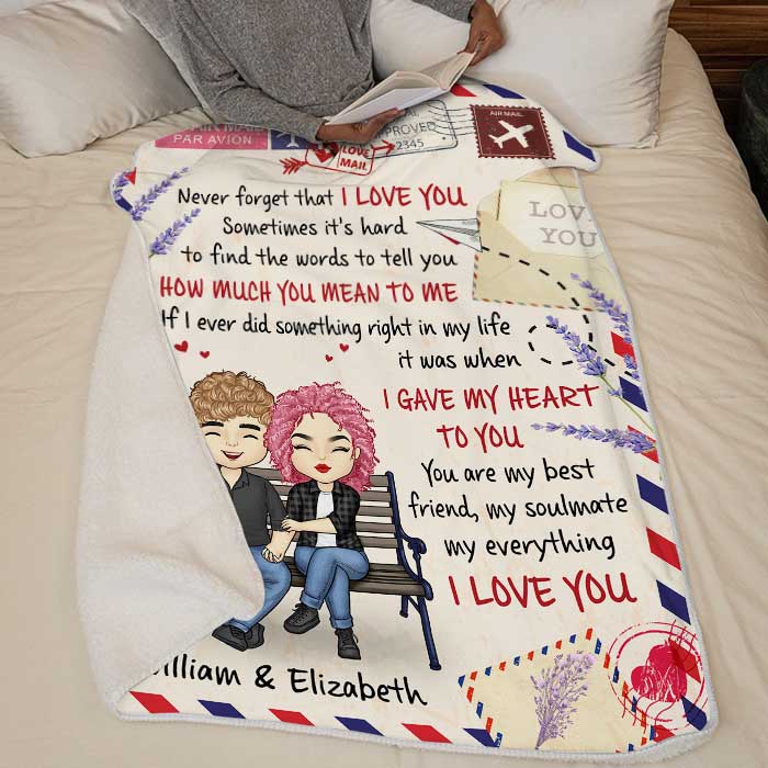 I Gave My Heart To You - Gift For Couples, Personalized Blanket