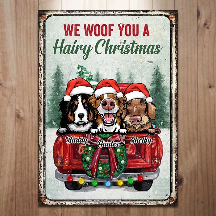 'Tis The Season To be Jolly - Happy Pawlidays - Personalized Metal Sign
