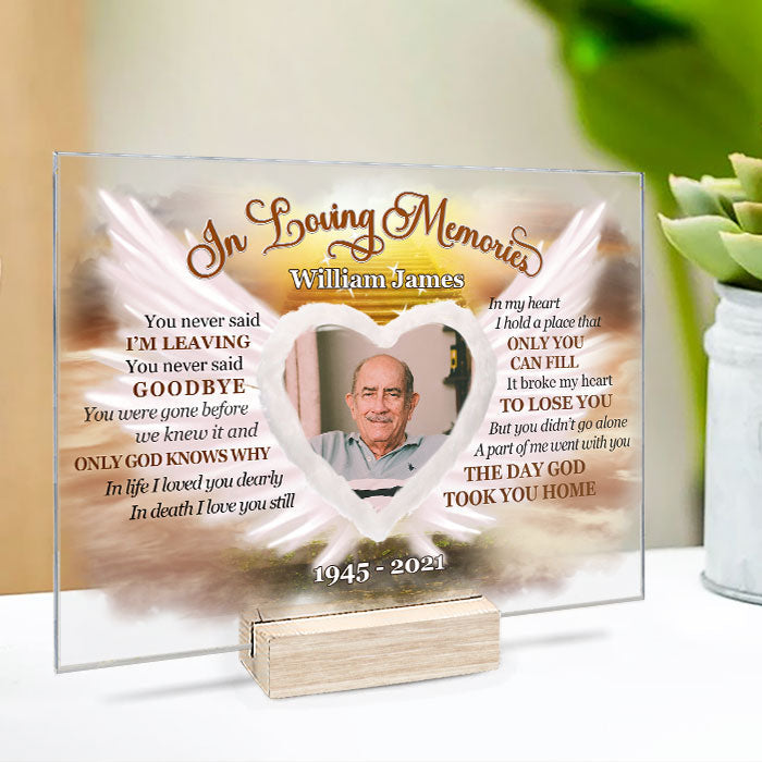 In Death I Love You Still - Personalized Acrylic Plaque - Upload Image, Husband Wife