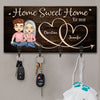 There Is No Place More Delightful Than Home - Personalized Key Hanger, Key Holder - Anniversary Gifts, Gift For Couples, Husband Wife