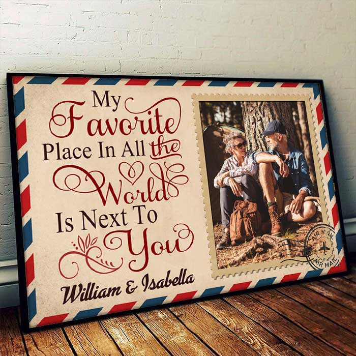 I Adore Staying Next To You - Upload Image, Personalized Horizontal Poster
