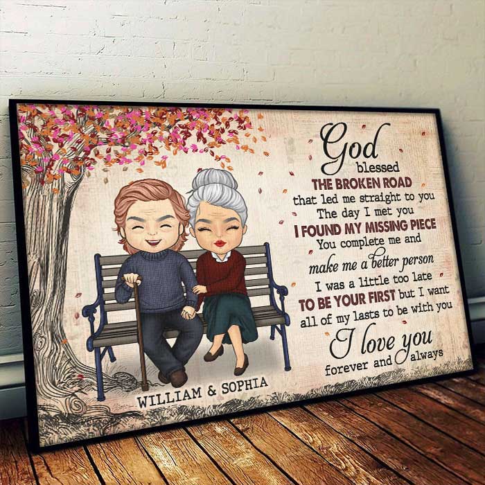 You Are My Missing Piece, I Love You - Gift For Couples, Personalized Horizontal Poster