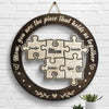 You're The Piece That Holds Us Together - Gift For Mom, Personalized Shaped Wood Sign