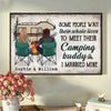 Some People Wait Their Whole Lives To Meet Their Camping Buddy - Gift For Camping Couples, Personalized Horizontal Poster