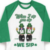 When I Sip, You Sip And We Sip - Gift For Besties, Personalized St. Patrick's Day Unisex Raglan Shirt