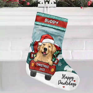 Loads Of Love Christmas Truck - Christmas Dogs & Cats - Personalized Christmas Stocking