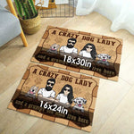 A Crazy Dog Lady, A Grumpy Old Man - Personalized Decorative Mat - Gift For Pet Lovers
