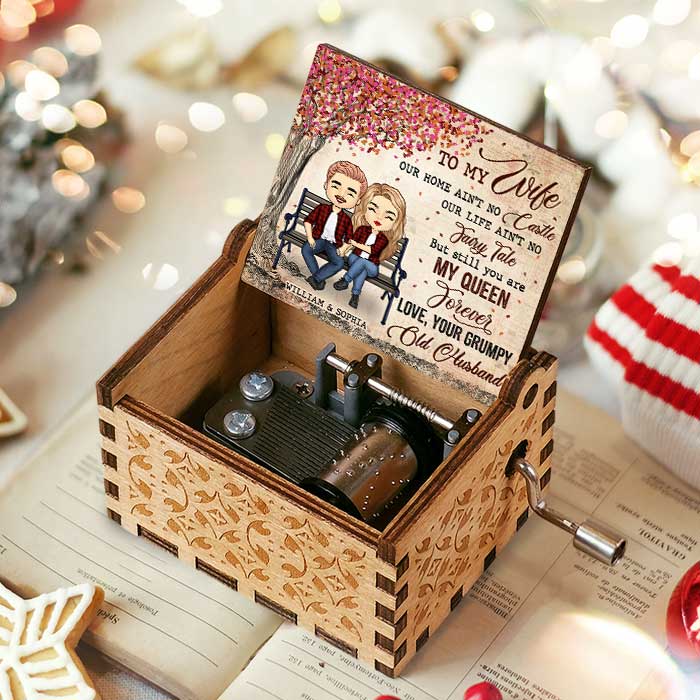 You Are My Queen Forever - Gift For Couples, Personalized Music Box