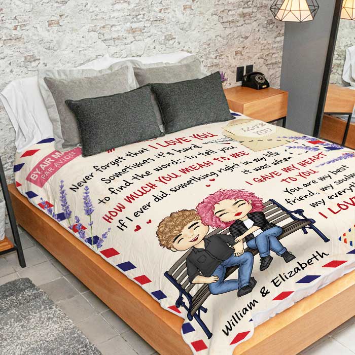 I Gave My Heart To You - Gift For Couples, Personalized Blanket