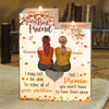 To My Best Friend - I Promise You Won't Have To Face Them Alone - Personalized Candle Holder