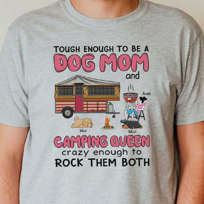 Tough Enough To Be A Dog Mom - Personalized Unisex T-Shirt
