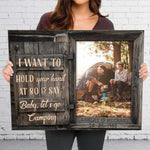 Baby Let's Go Camping - Upload Image, Gift For Couples - Personalized Name & Date Canvas