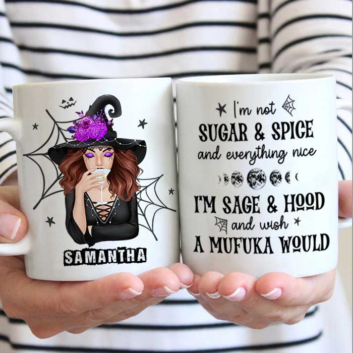 Happy Halloween - I'm Not Sugar And Spice - Personalized Mug, Halloween Ideas.