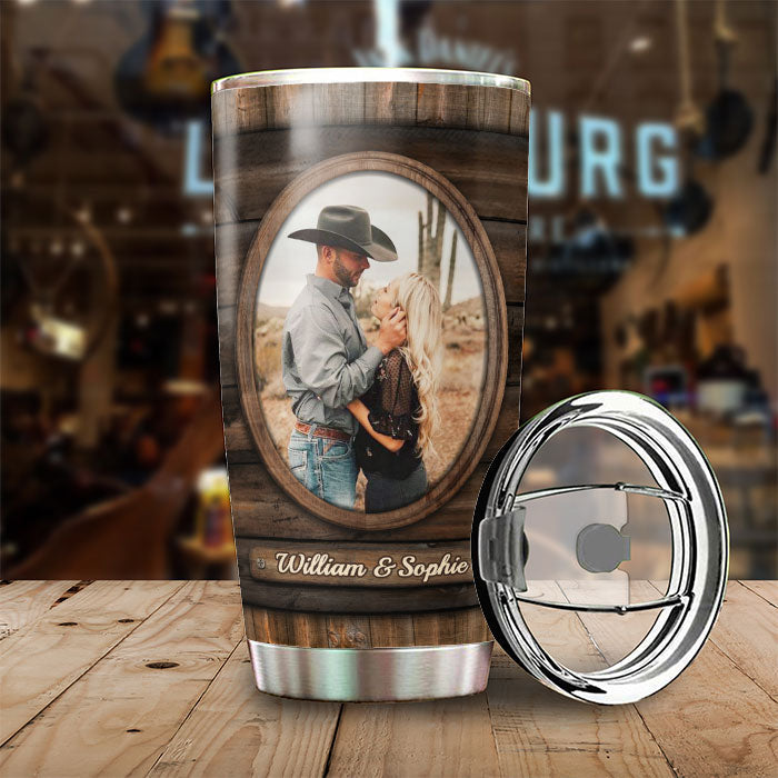 Home Is Wherever I'm With You - Upload Image, Gift For Couples - Personalized Tumbler