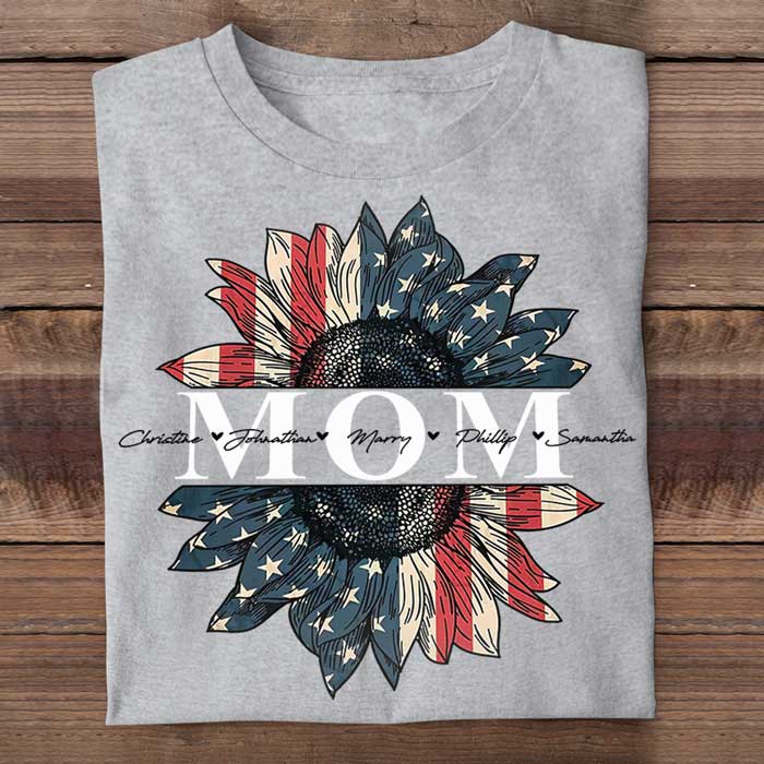 American Moms - Gifts For Mom, Grandma, Personalized Unisex T-Shirt