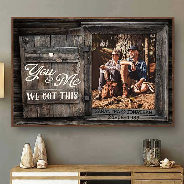 You And Me - Personalized Horizontal Poster - Upload Image, Gift For Couples