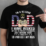 Veteran Dad - Gift For 4th Of July - Personalized Unisex T-Shirt