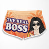 Boss & The Real Boss - Personalized Couple Beach Shorts - Gift For Couples, Husband Wife