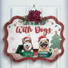Pet In The Christmas Gift Box - Personalized Shaped Door Sign