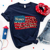 Patriotic Leopard USA Flag Mimi - Gift For 4th Of July - Personalized Unisex T-Shirt