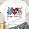 Peace And Love - Gift For 4th Of July - Personalized Unisex T-Shirt