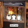Fall Scenery Cats By The Window - Personalized Dishwasher Cover