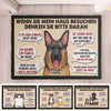 Wenn Sie Mein/Unser Haus Besuchen, Denken Sie Bitte Daran - Personalized Decorative Mat German