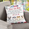 Dear Cat Mom - Thank You For Being Our Mommy - Personalized Camping Pillow (Insert Included)