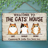 Welcome To The Cats' House - Funny Personalized Cat Rectangle Sign