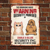 Security Inc. By Our Cats And Dogs - Personalized Metal Sign