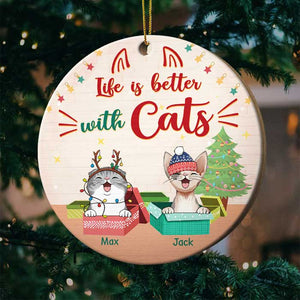 Tis The Season To Be Jolly - Personalized Round Ornament.