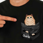 Put Your Cat In The Pocket - Personalized Unisex T-Shirt